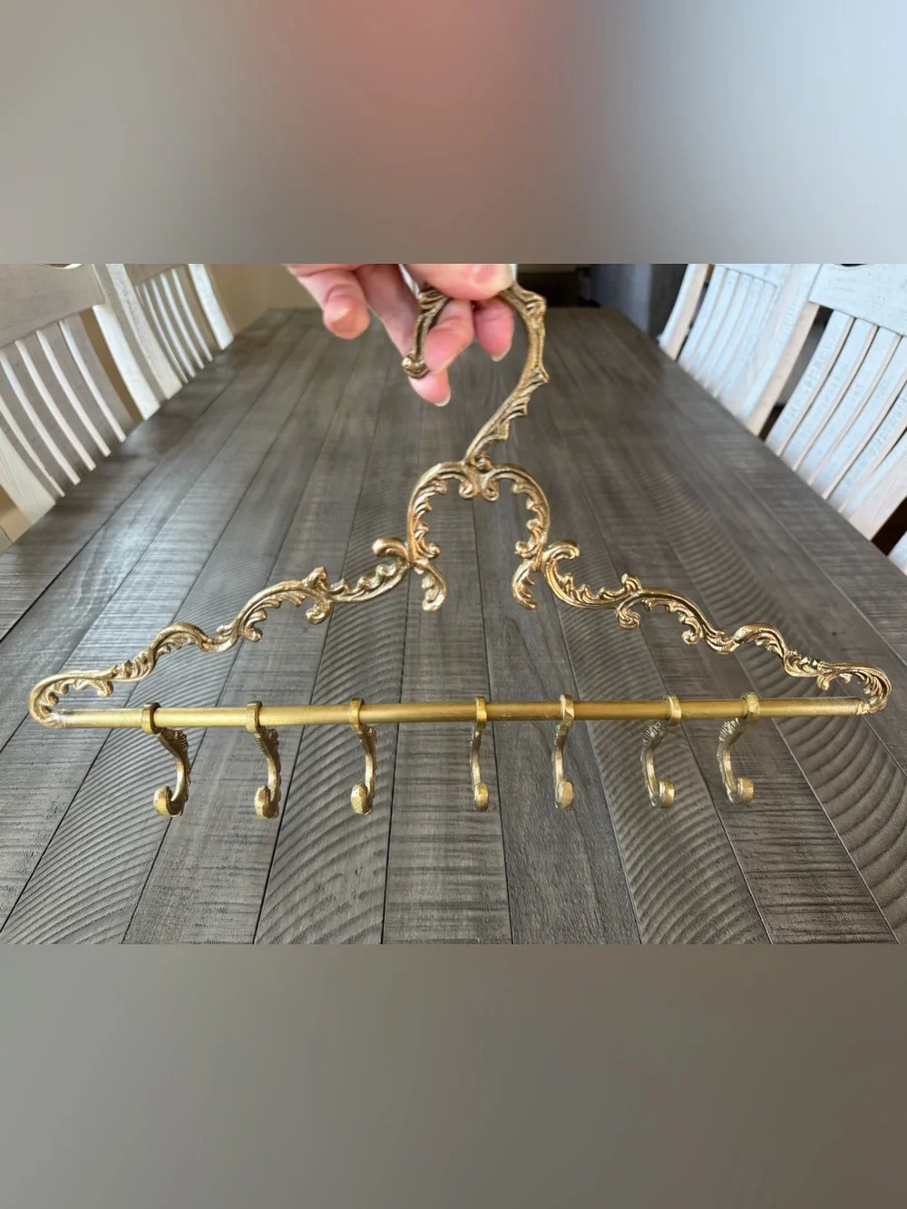 Victorian Trading Co. Parisian Brass Decorative 7-Hook Hanger